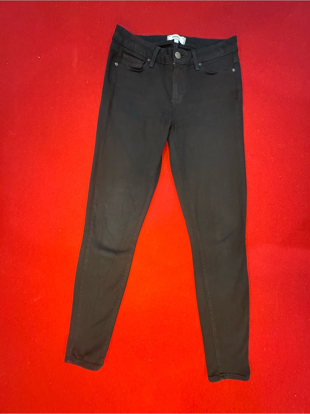 PAIGE Black High-Rise Skinny Jeans